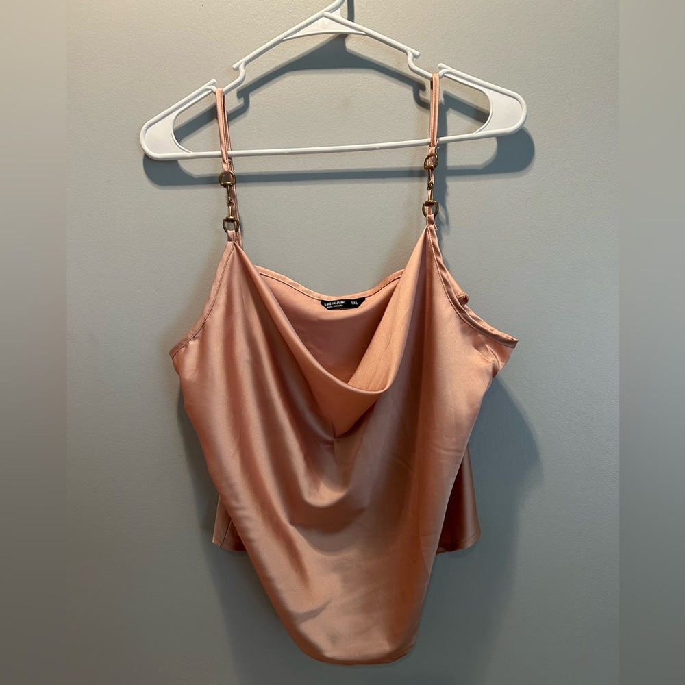 Shein cowl neck crop top